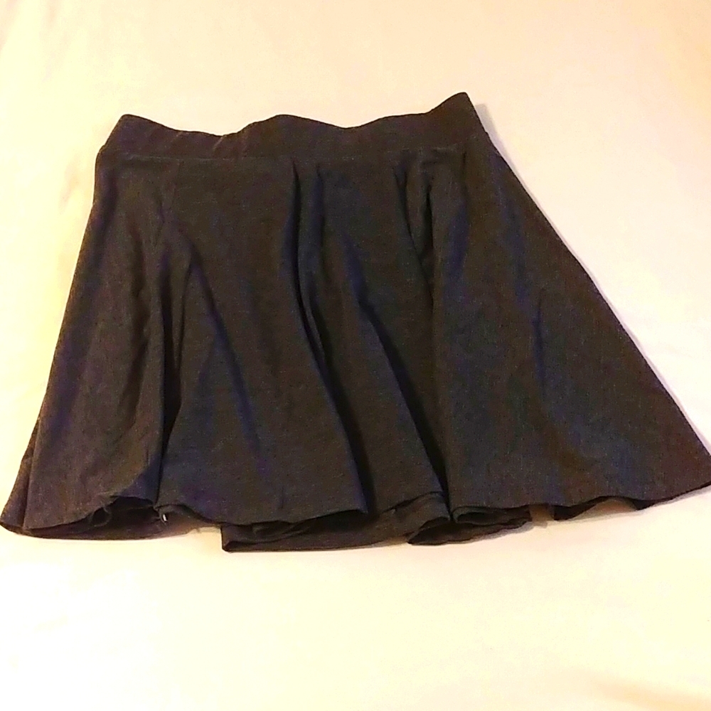 H&M Gray Pull On Flare Skirt Large